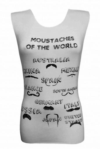 (image for) Mustache Days of the World White Vest Top